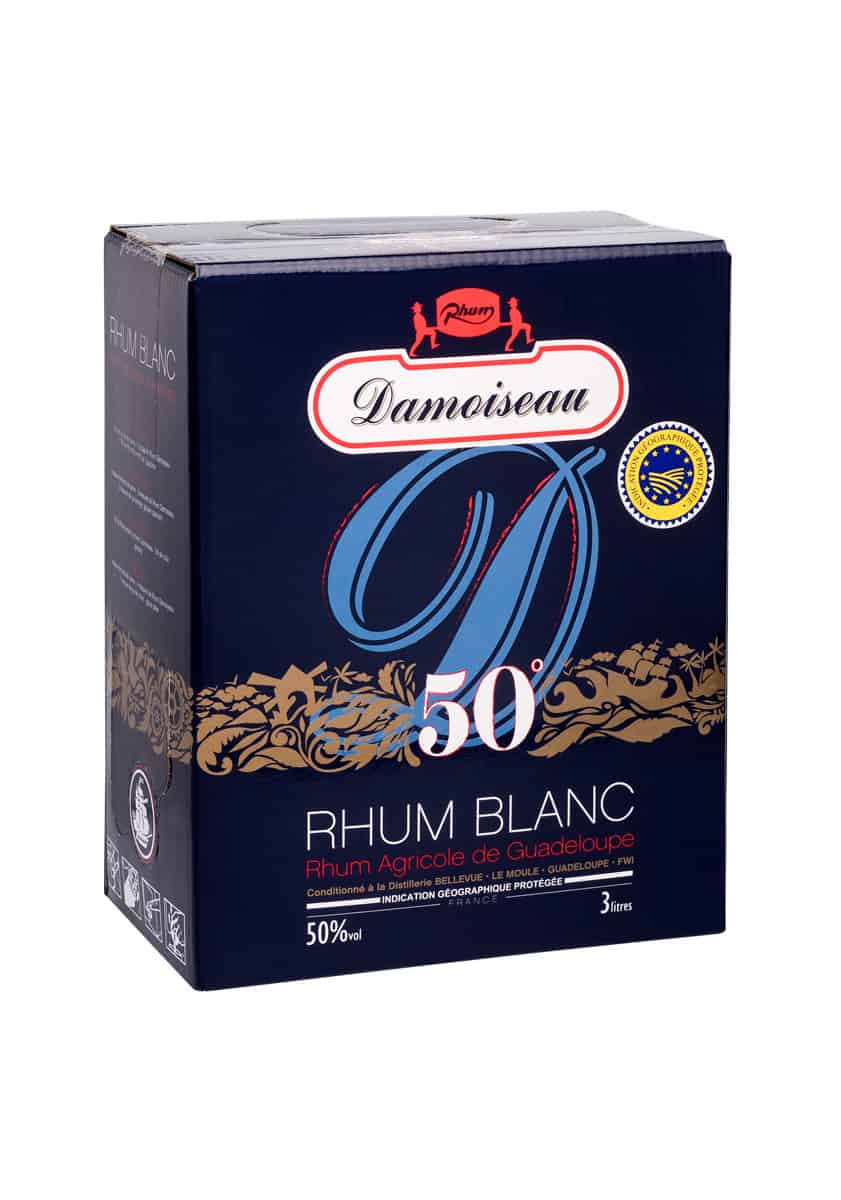 Bag In Box Damoiseau White Rum 50° 300cl Rum from Guadeloupe