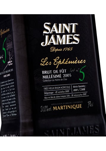 Saint James - Les Ephémères - N°5 - Brut de fut millésimé 2005